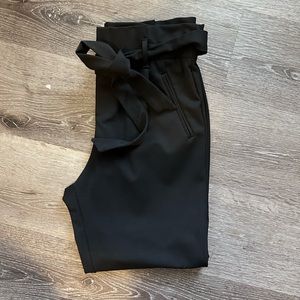 Black high waisted tapered pants